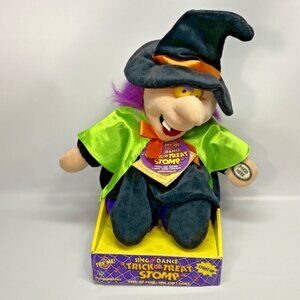 Vintage 2000 Dan Dee International 13" Plush Witch - Dance and Sing - Rare
